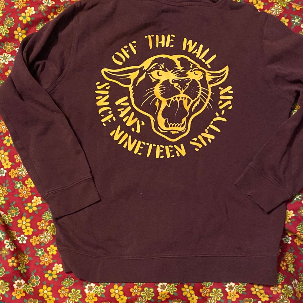 Vans maroon Crewneck Sweater with Gold Graphic